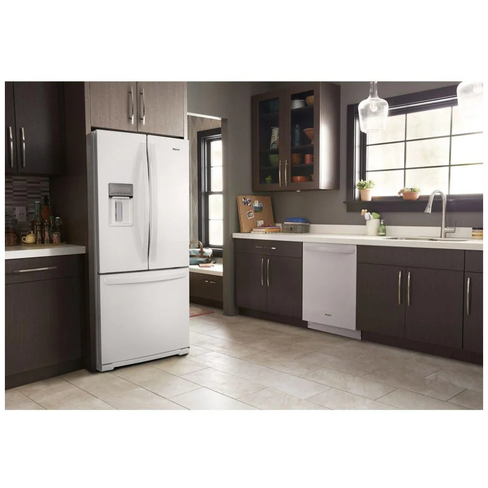 Whirlpool Réfrigérateur à portes françaises WRF560SEHW 30 po, capacité de 19,7 pi³