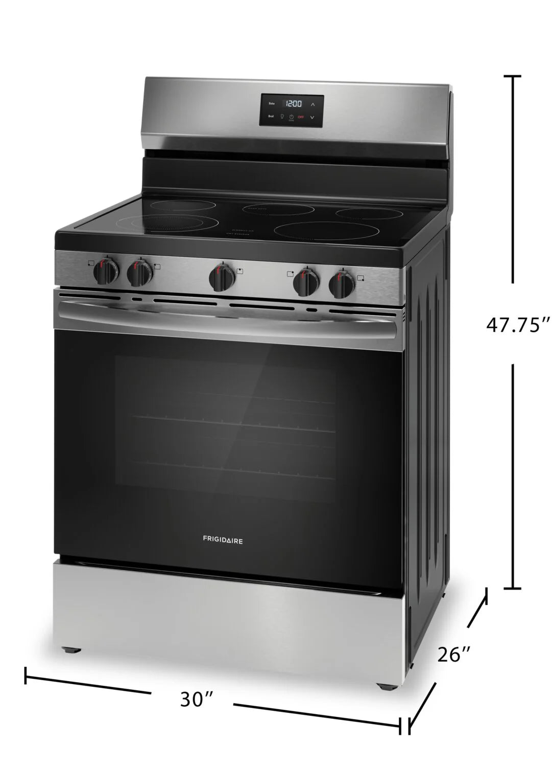 Frigidaire Cuisinière électrique 5,3 pi³ élément à ébullition rapide, surface de cuisson à 5 éléments