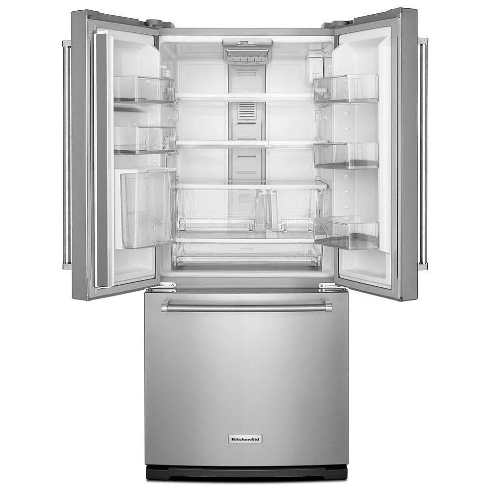 KitchenAid Réfrigérateur à portes françaises KRFF300ESS, largeur de 30 po, capacité de 19,7 pi³