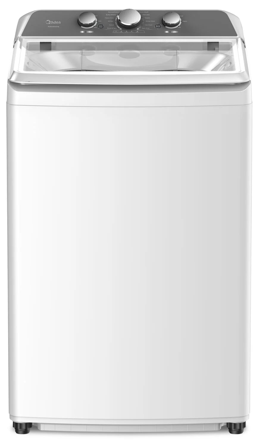 Midea Laveuse à chargement par le haut de 4,3 pi³ et sécheuse électrique de 6,7 pi³ blanches