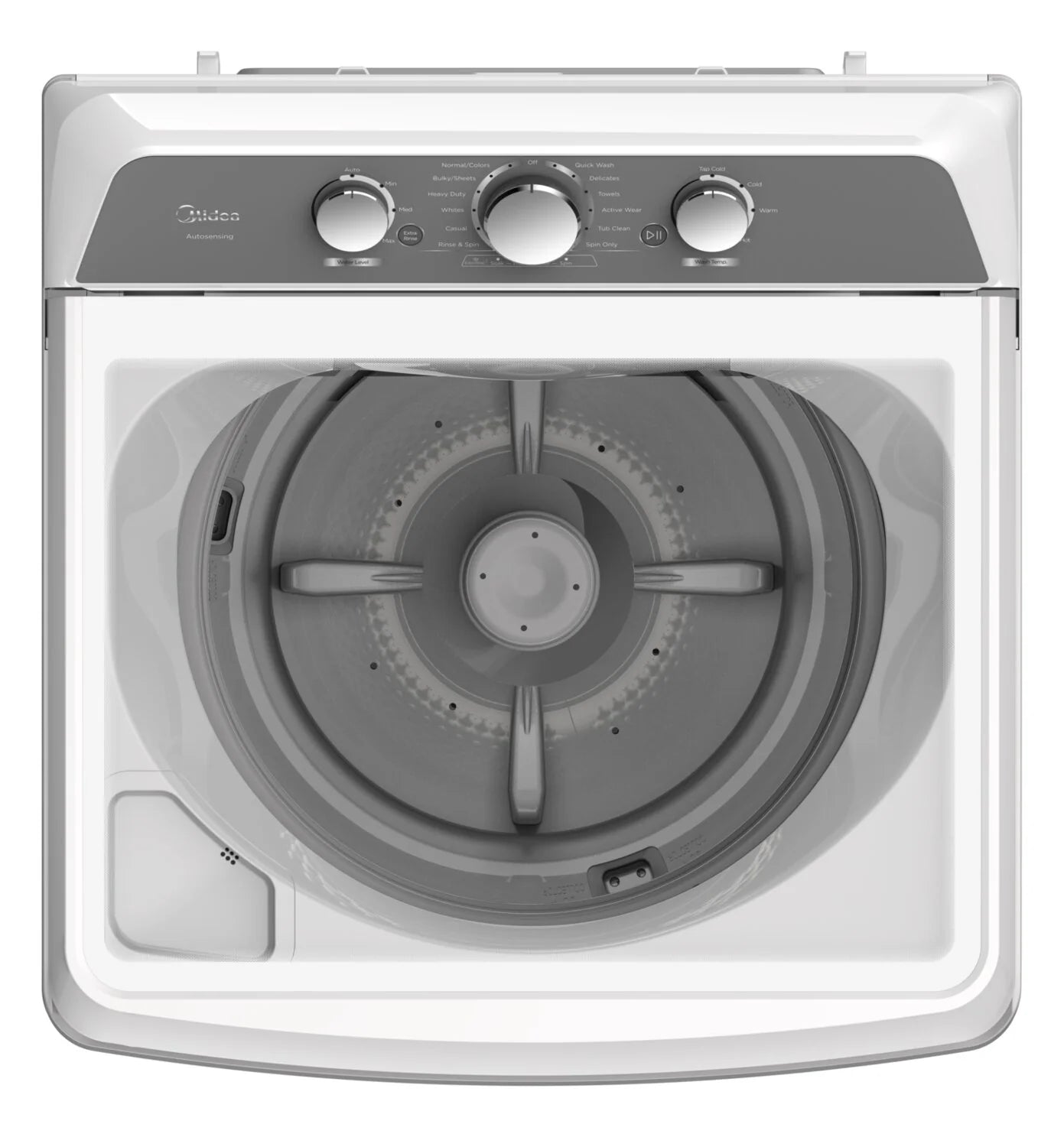 Midea Laveuse à chargement par le haut de 4,3 pi³ et sécheuse électrique de 6,7 pi³ blanches