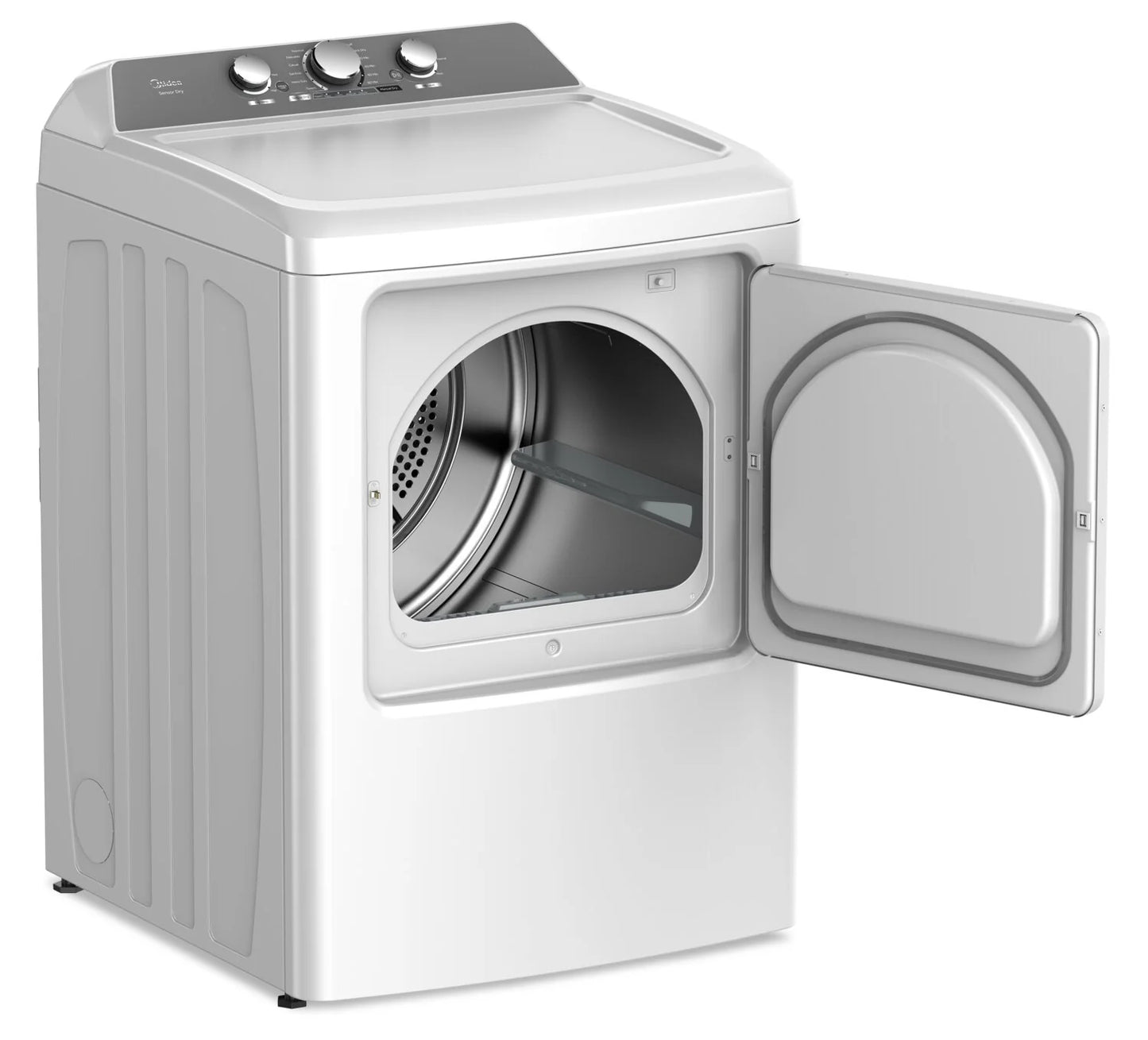 Midea Laveuse à chargement par le haut de 4,3 pi³ et sécheuse électrique de 6,7 pi³ blanches