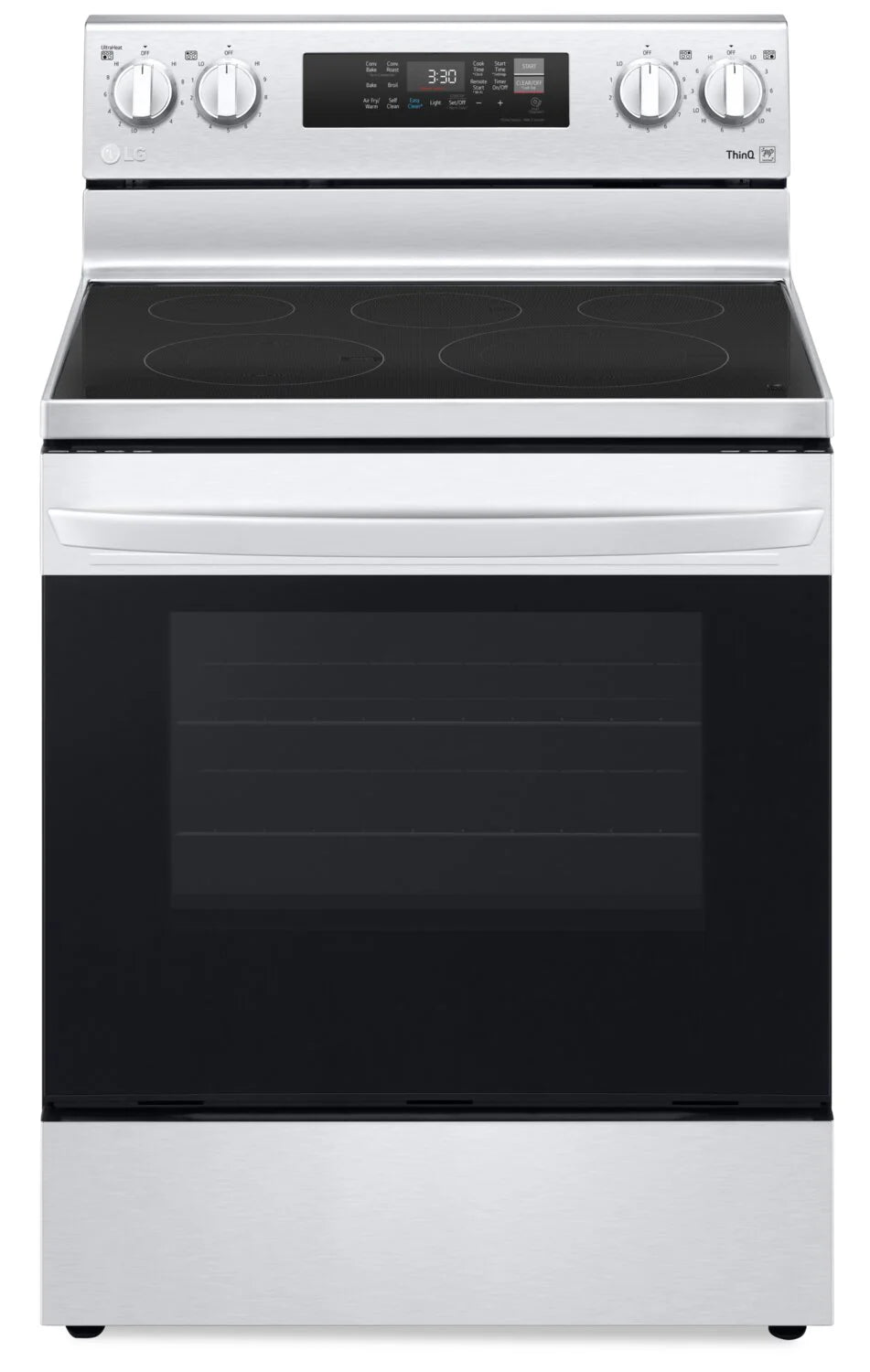 LG Cuisinière intelligente électrique 6,3 pi³ Friture à air, convection par ventilateur LREL6323S