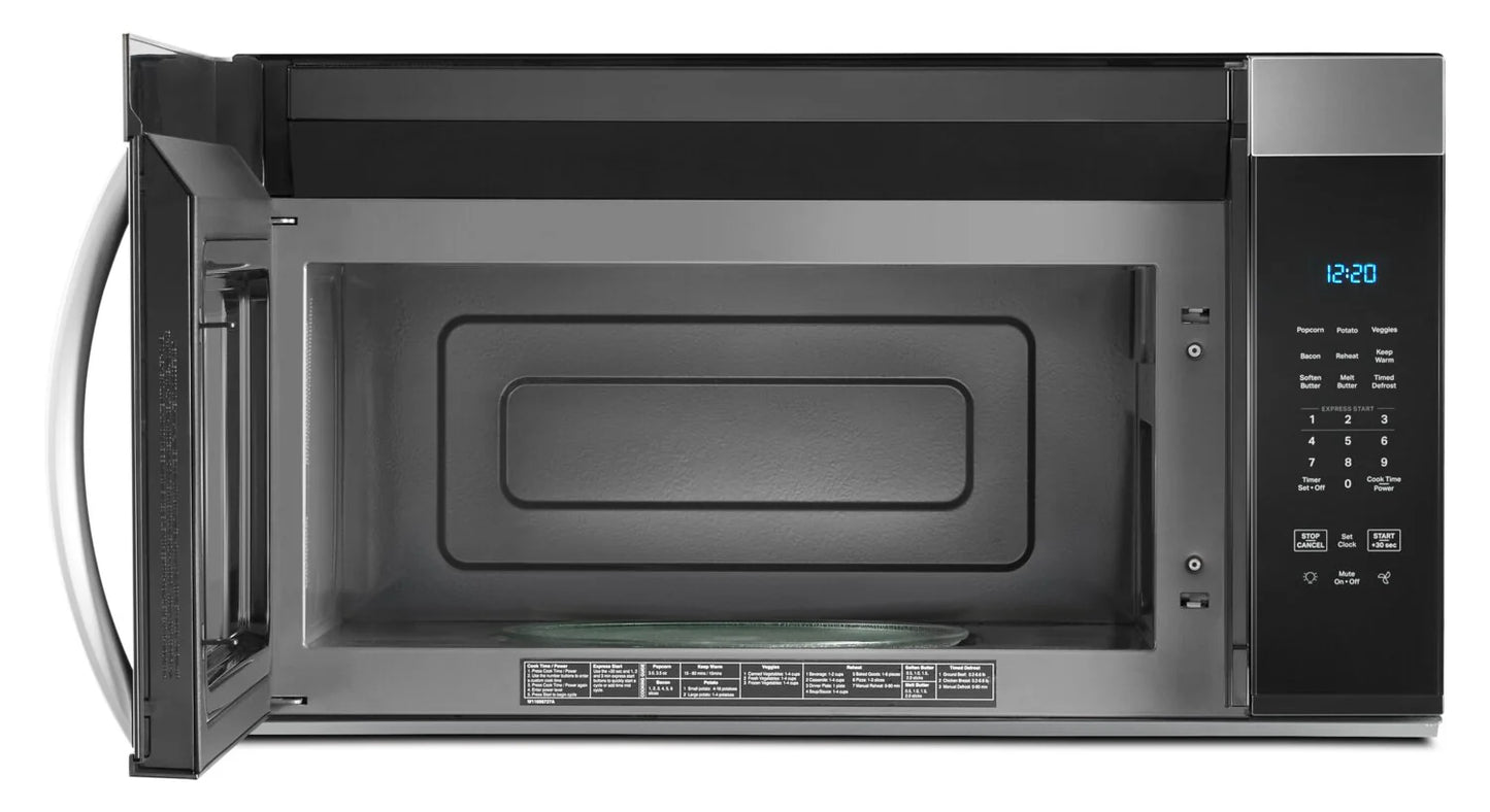 Whirlpool Four à micro-ondes à hotte intégrée 1,7 pi3 Acier inoxydable résistant aux traces YWMMS3130RZ