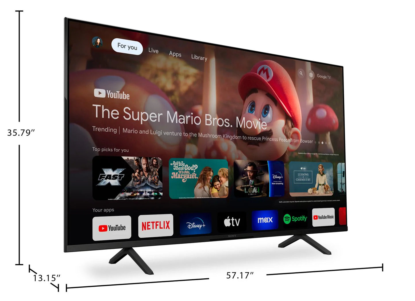 Sony Téléviseur intelligent DEL Bravia 3 4K 65 HDR10, Dolby VisionMC, MotionflowMC XR K65S30
