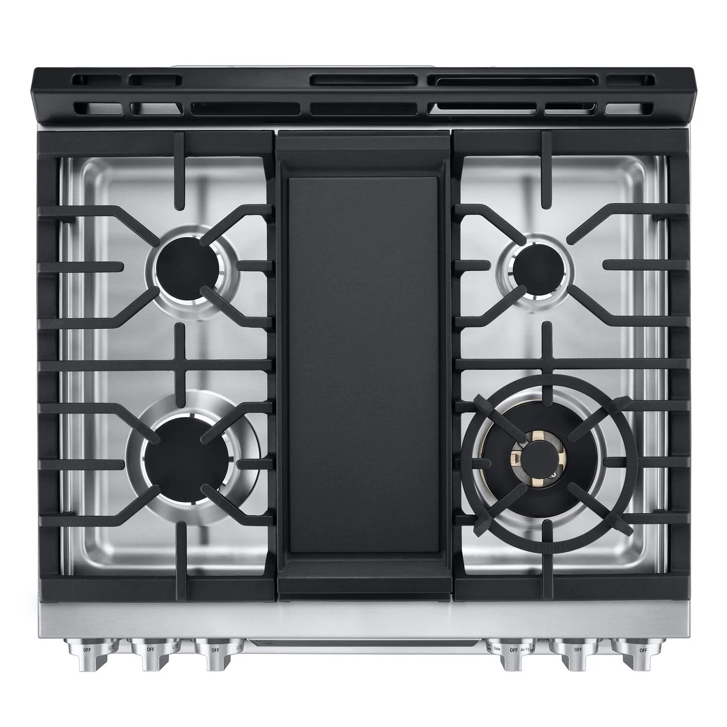 LG Studio Cuisinière intelligente à gaz 6,3 pi³ acier inoxydable SmudgeProofMD LSGS6338F