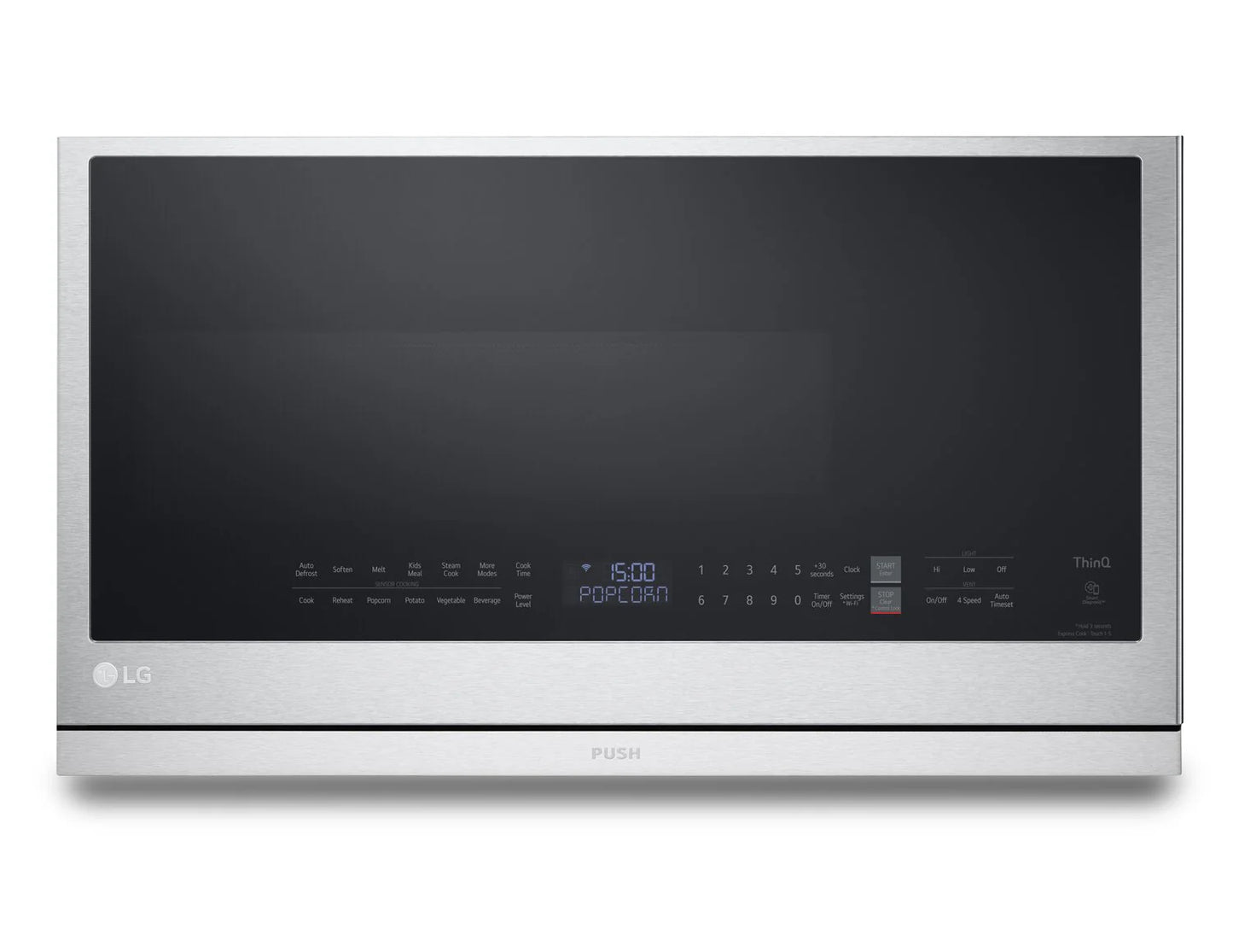 LG Four à micro-ondes à hotte intégrée 2,1 pi³ ExtendaVentMC et cuisson par capteur Smudge-ProofMD - MVEL2137F