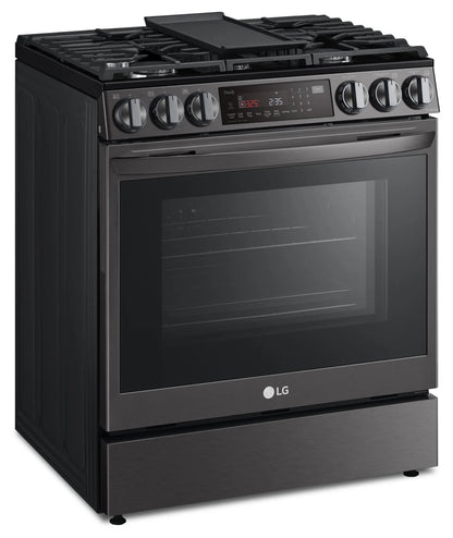 LG Cuisinière intelligente à gaz 6,3 pi³ avec hublot InstaViewMD ProBake ConvectionMD LSGL6335D