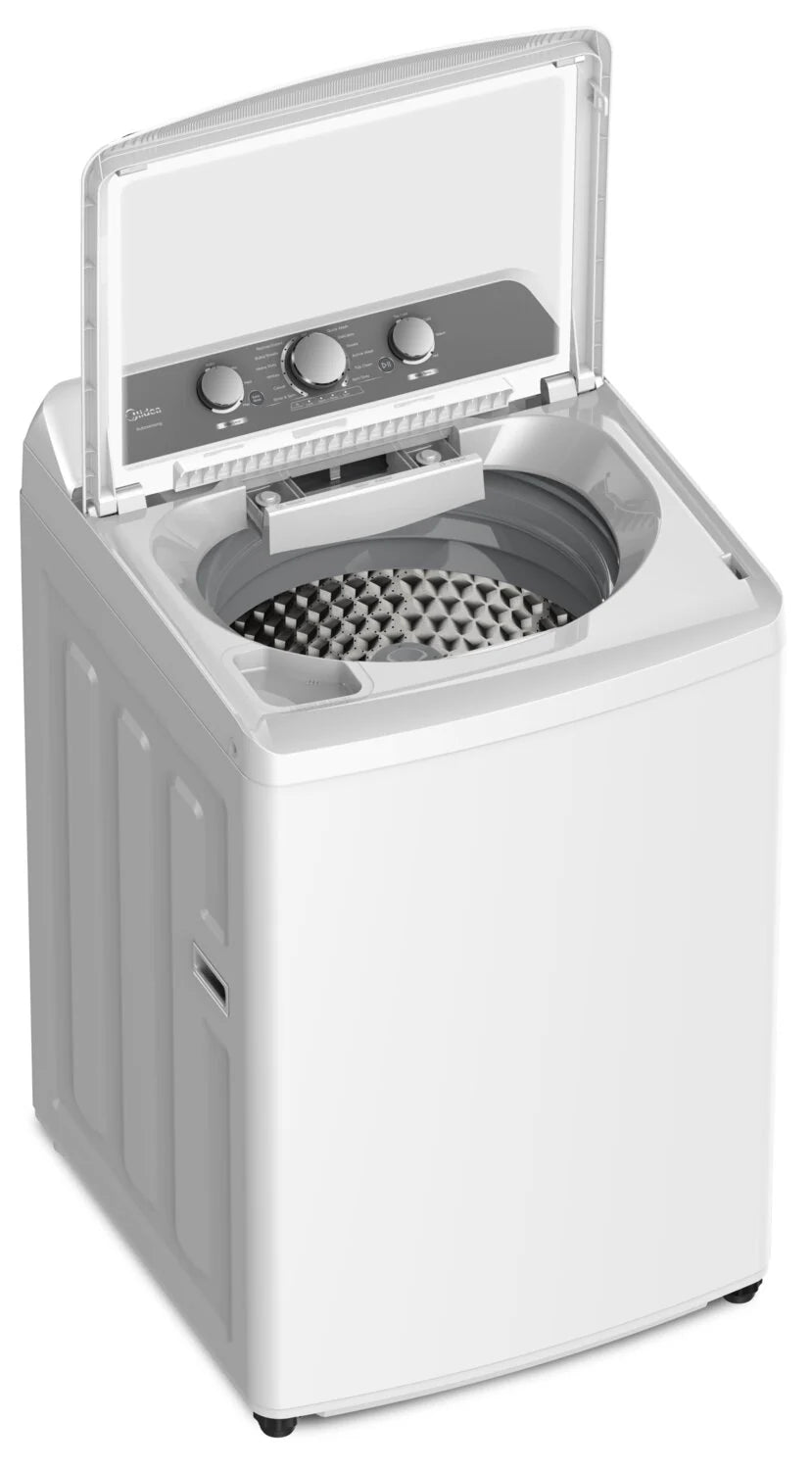 Midea Laveuse à chargement par le haut de 4,3 pi³ et sécheuse électrique de 6,7 pi³ blanches