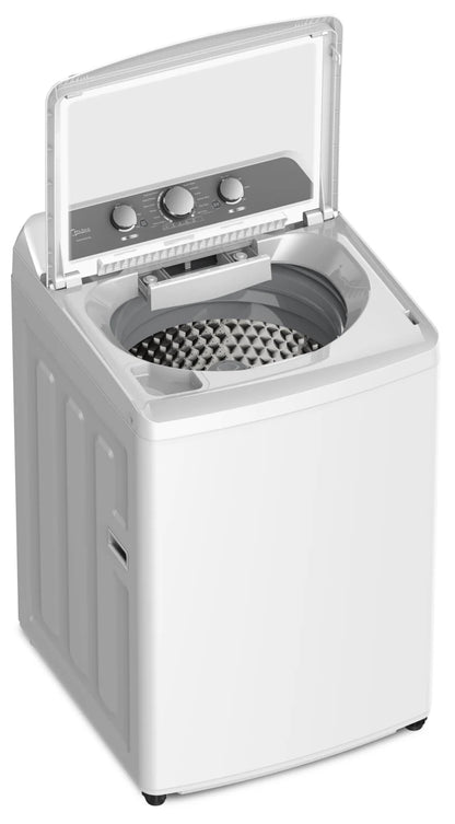 Midea Laveuse à chargement par le haut de 4,3 pi³ et sécheuse électrique de 6,7 pi³ blanches
