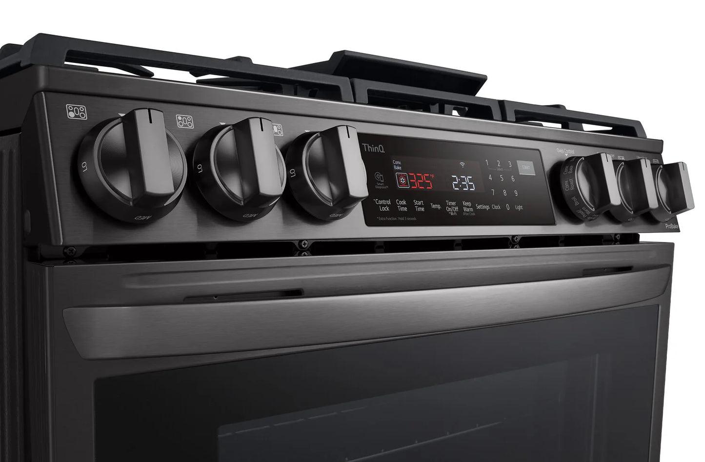 LG Cuisinière intelligente à gaz 6,3 pi³ avec hublot InstaViewMD ProBake ConvectionMD LSGL6335D