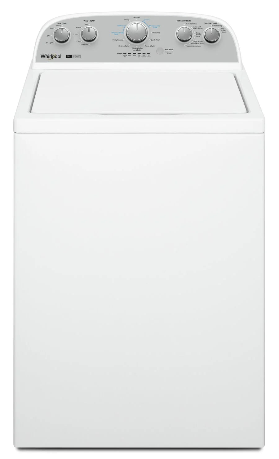 Whirlpool Laveuse à chargement par le haut de 4,4 pi³ blanche WTW4957PW