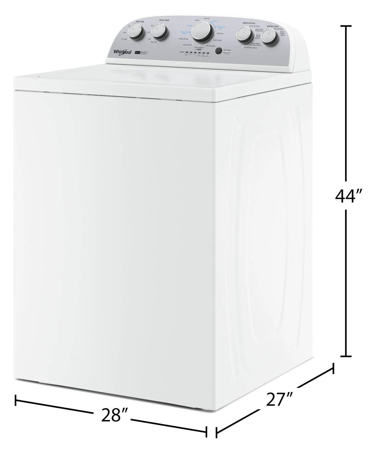 Whirlpool Laveuse à chargement par le haut de 4,4 pi³ blanche WTW4957PW