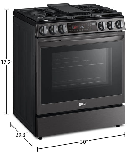 LG Cuisinière intelligente à gaz 6,3 pi³ avec hublot InstaViewMD ProBake ConvectionMD LSGL6335D