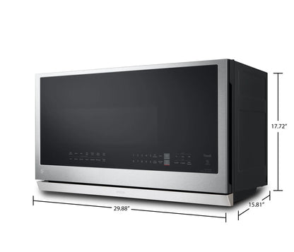 LG Four à micro-ondes à hotte intégrée 2,1 pi³ ExtendaVentMC et cuisson par capteur Smudge-ProofMD - MVEL2137F