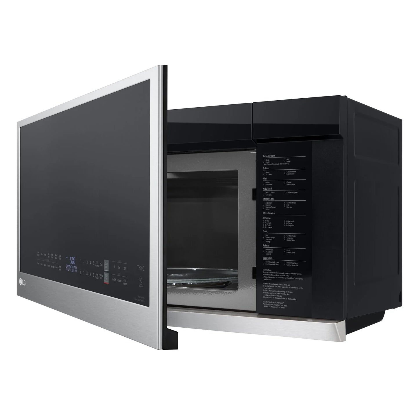 LG Four à micro-ondes à hotte intégrée 2,1 pi³ ExtendaVentMC et cuisson par capteur Smudge-ProofMD - MVEL2137F