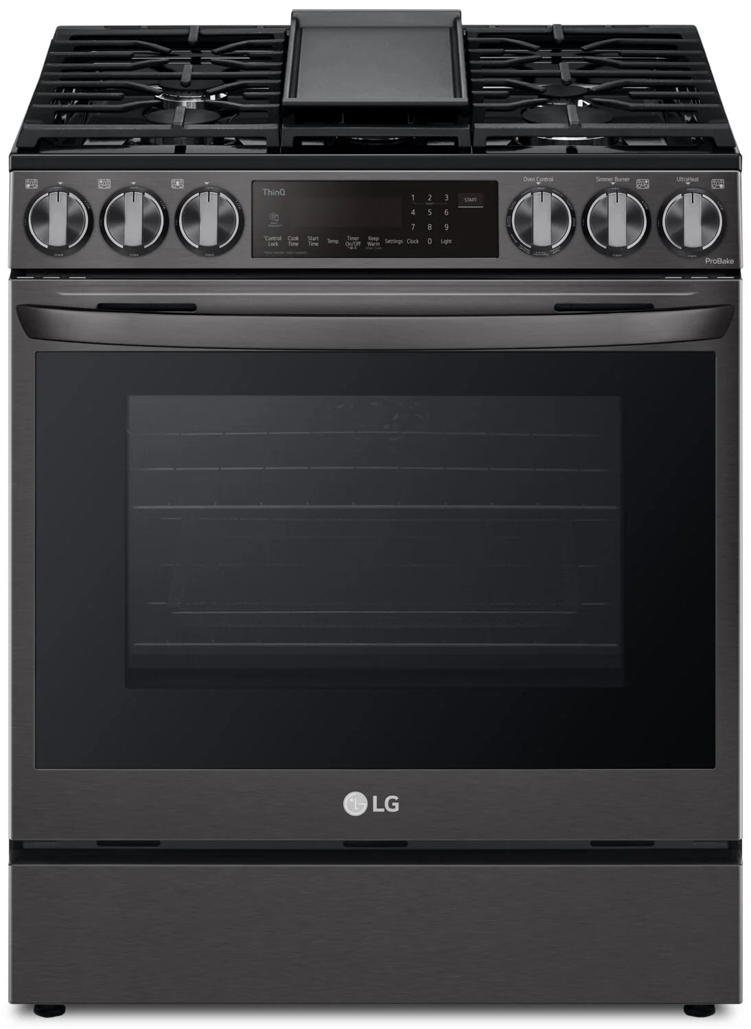 LG Cuisinière intelligente à gaz 6,3 pi³ avec hublot InstaViewMD ProBake ConvectionMD LSGL6335D