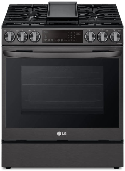 LG Cuisinière intelligente à gaz 6,3 pi³ avec hublot InstaViewMD ProBake ConvectionMD LSGL6335D