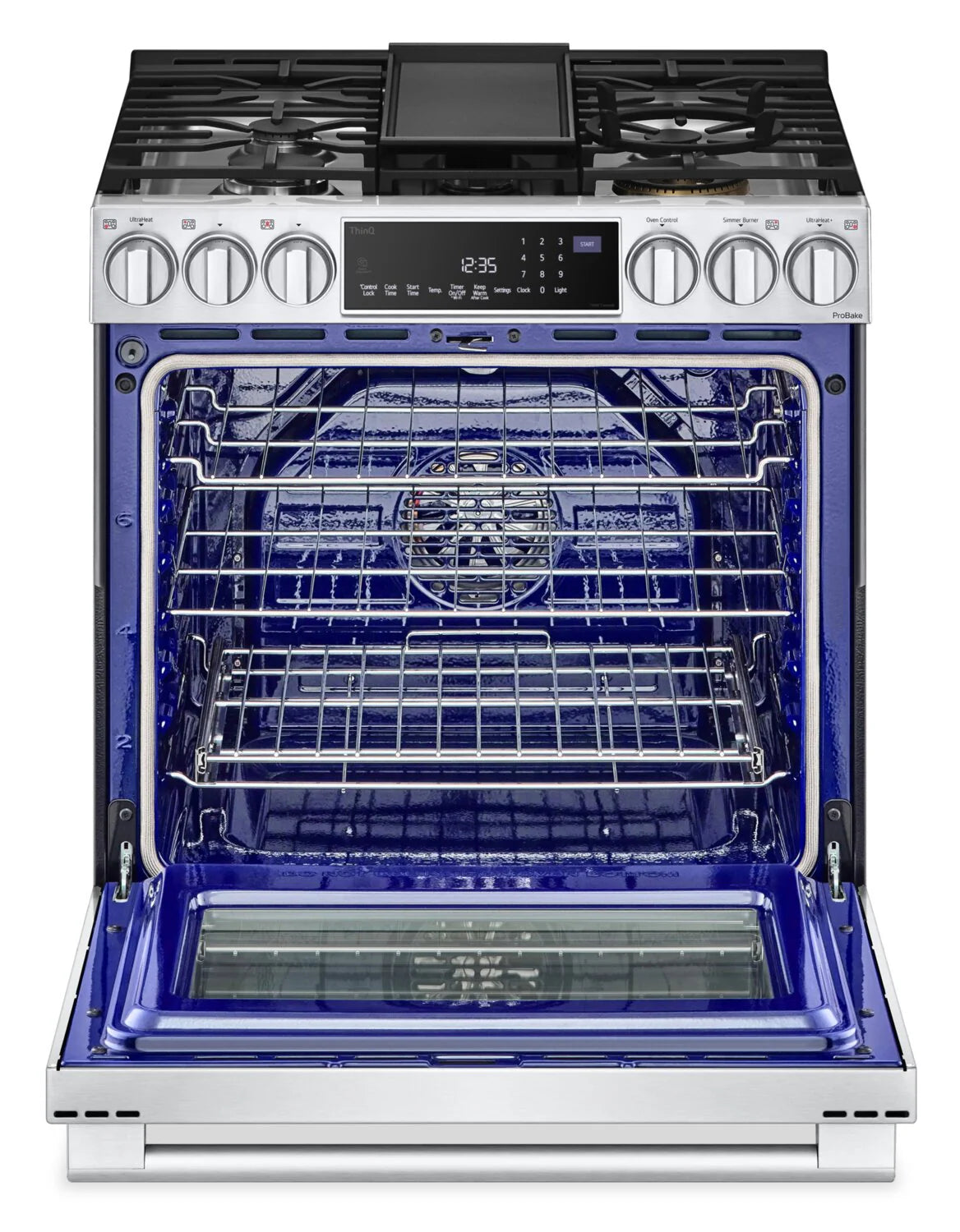 LG Studio Cuisinière intelligente à gaz 6,3 pi³ acier inoxydable SmudgeProofMD LSGS6338F