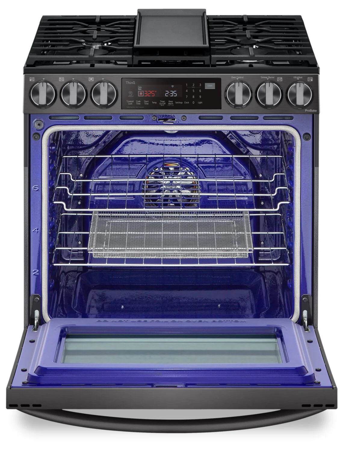 LG Cuisinière intelligente à gaz 6,3 pi³ avec hublot InstaViewMD ProBake ConvectionMD LSGL6335D