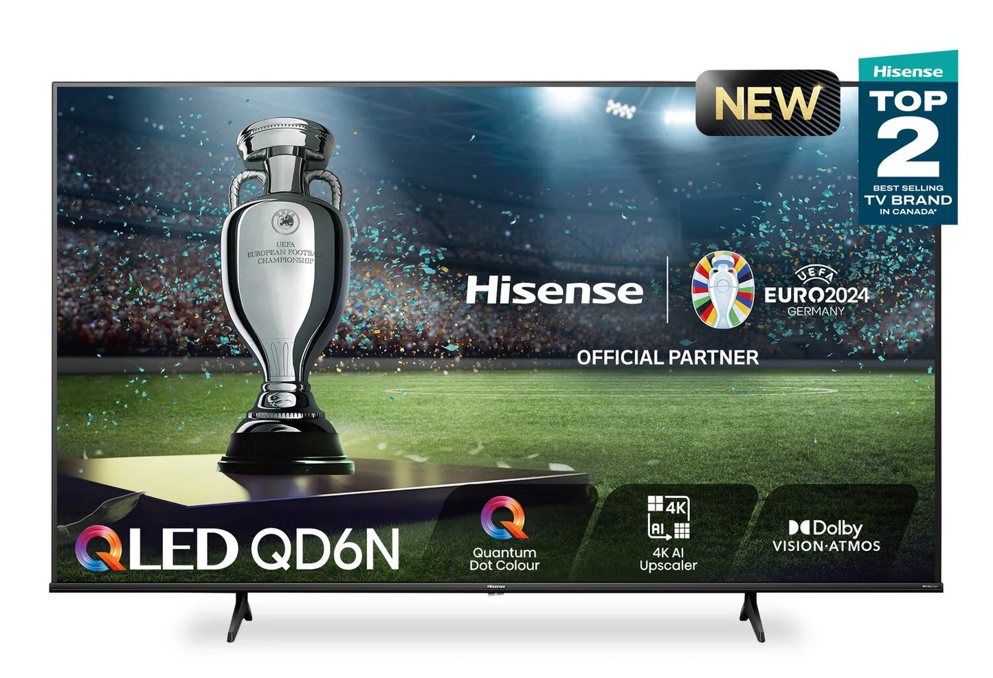 Hisense Téléviseur intelligent QLED UHD 4K 75 HDR10+ Dolby VisionMC Google TVMC 75QD6N