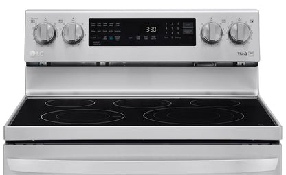 LG Cuisinière intelligente électrique 6,3 pi³ Acier inoxydable Smudge-ProofMD LREL6325F